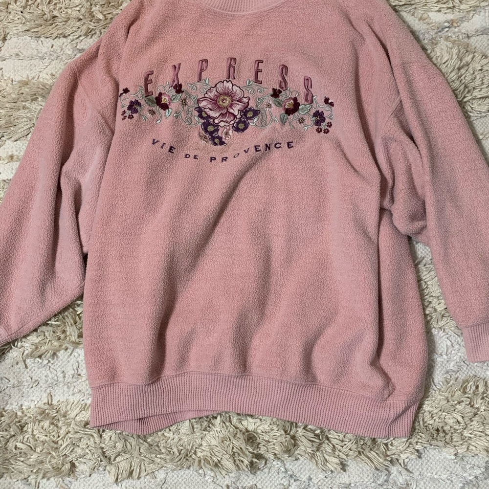 Express teddy pink pullover
